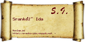 Srankó Ida névjegykártya