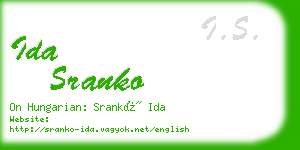 ida sranko business card